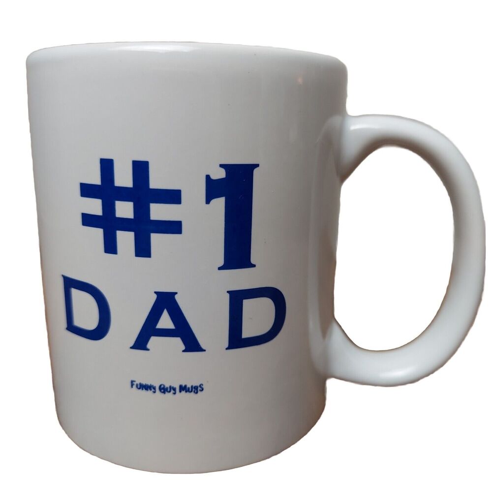 Funny Guy Mugs Coffee Cup -#1 DAD- 11 oz Ceramic High Quality Double Sided Print